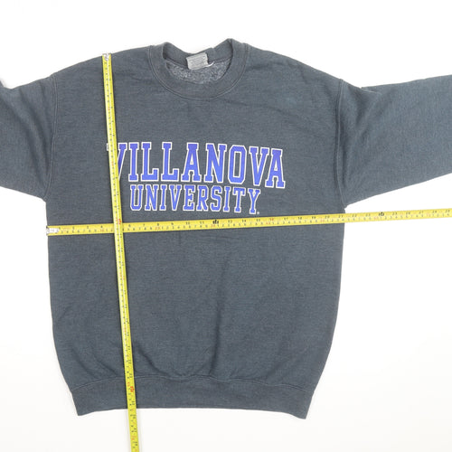 MV Sport Men Grey Villanova University Crew Neck Sweatshirt M