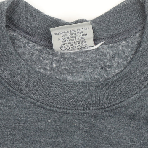 MV Sport Men Grey Villanova University Crew Neck Sweatshirt M