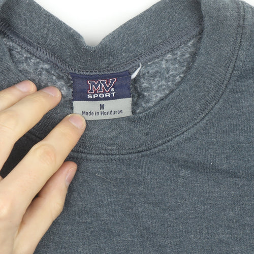 MV Sport Men Grey Villanova University Crew Neck Sweatshirt M
