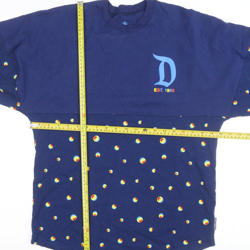 Disney Unisex Adults Blue XS Relaxed Fit Long Sleeve Spirit Jersey