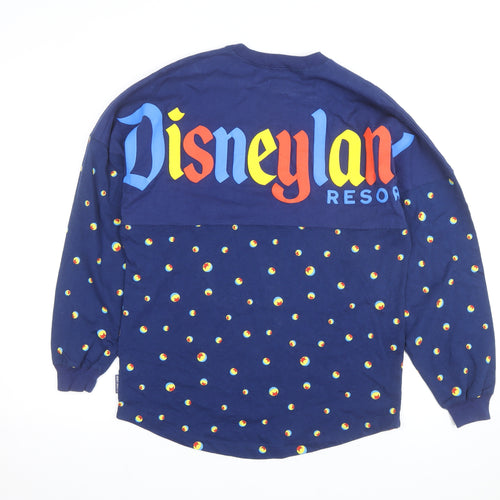 Disney Unisex Adults Blue XS Relaxed Fit Long Sleeve Spirit Jersey