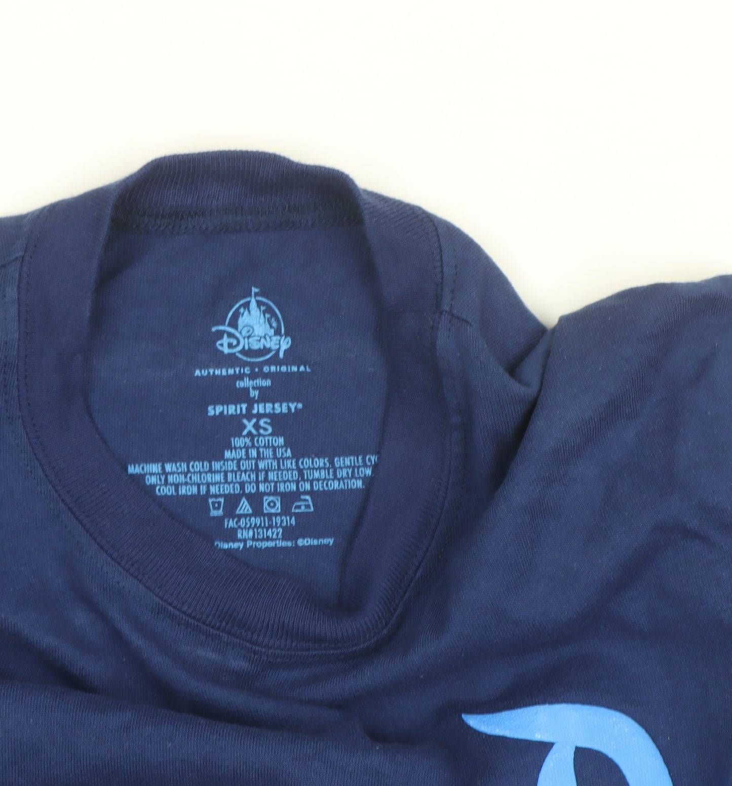 Disney Unisex Adults Blue XS Relaxed Fit Long Sleeve Spirit Jersey