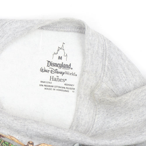 Disney Animal Kingdom Hanes Men Grey Pullover Sweatshirt M