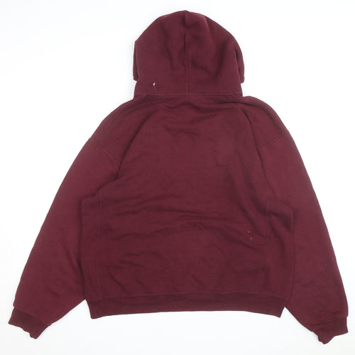 Russell Athletic Men's Red Pullover Hoodie L Basketball Graphic