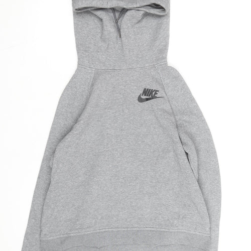 Nike Men's Grey Hoodie M Pullover Athletic Fleece Sweatshirt