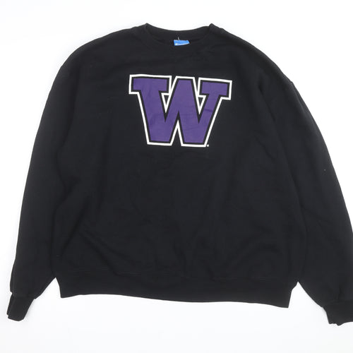 Champion Men's Black XL Pullover Fleece Sweatshirt with Logo