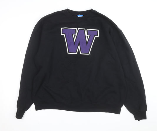 Champion Men's Black XL Pullover Fleece Sweatshirt with Logo