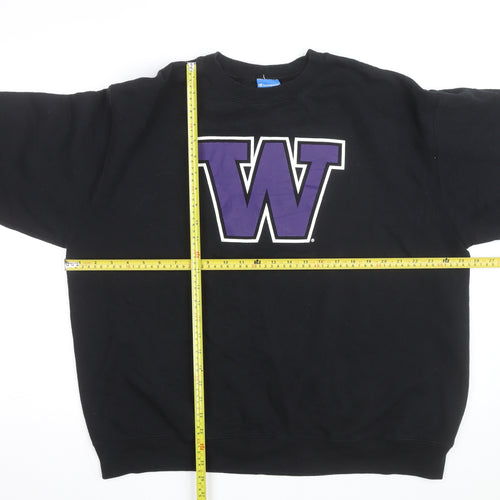 Champion Men's Black XL Pullover Fleece Sweatshirt with Logo