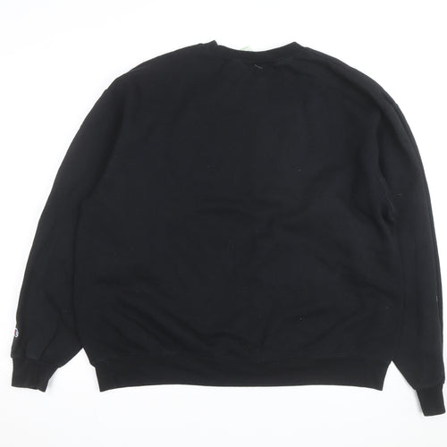 Champion Men's Black XL Pullover Fleece Sweatshirt with Logo