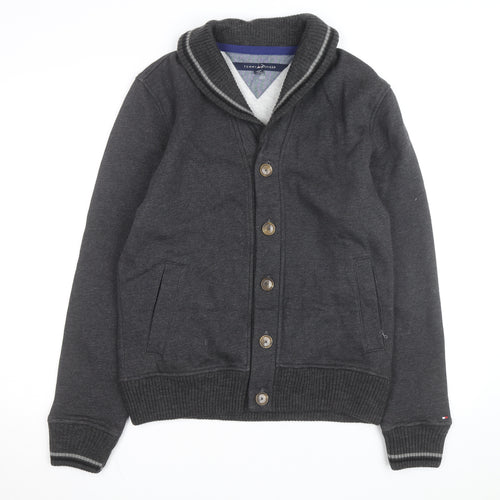 Tommy Hilfiger Men's Grey Shawl Collar Button Cardigan Size M