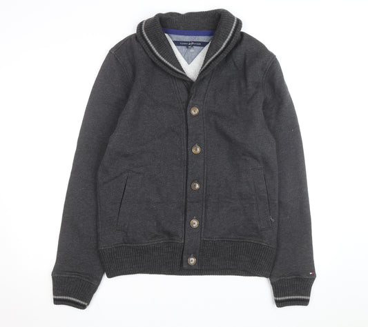 Tommy Hilfiger Men's Grey Shawl Collar Button Cardigan Size M