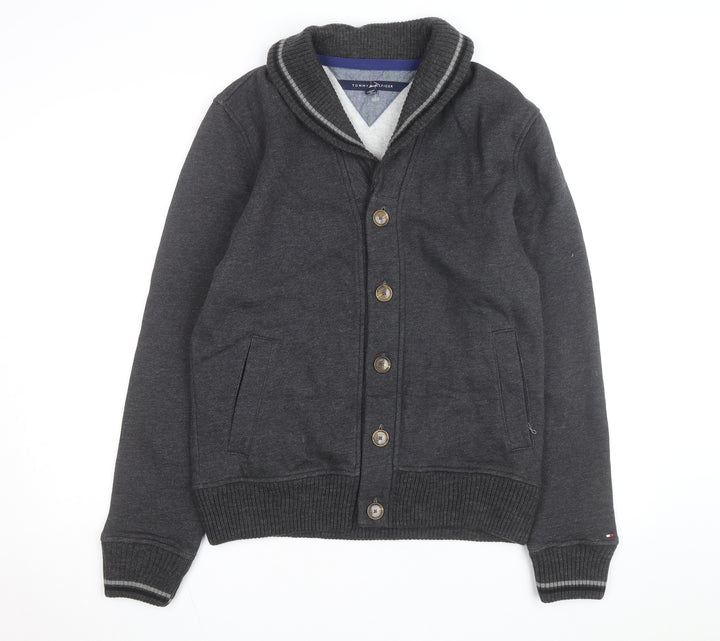 Tommy Hilfiger Men's Grey Shawl Collar Button Cardigan Size M