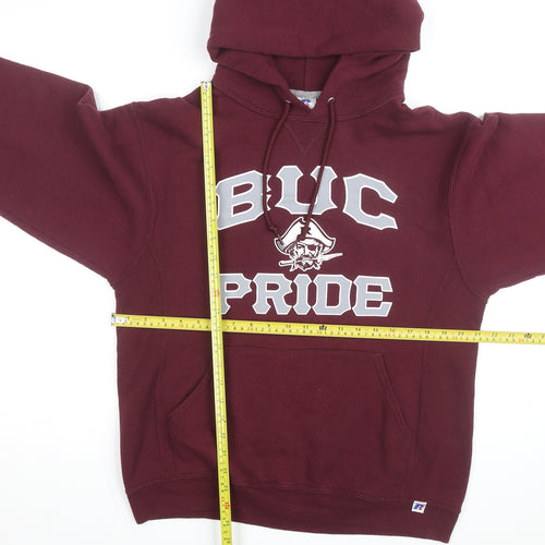 Russell Athletic Men's Red Pullover Hoodie M Graphic Sportswear
