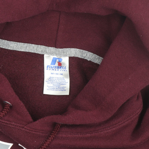 Russell Athletic Men's Red Pullover Hoodie M Graphic Sportswear