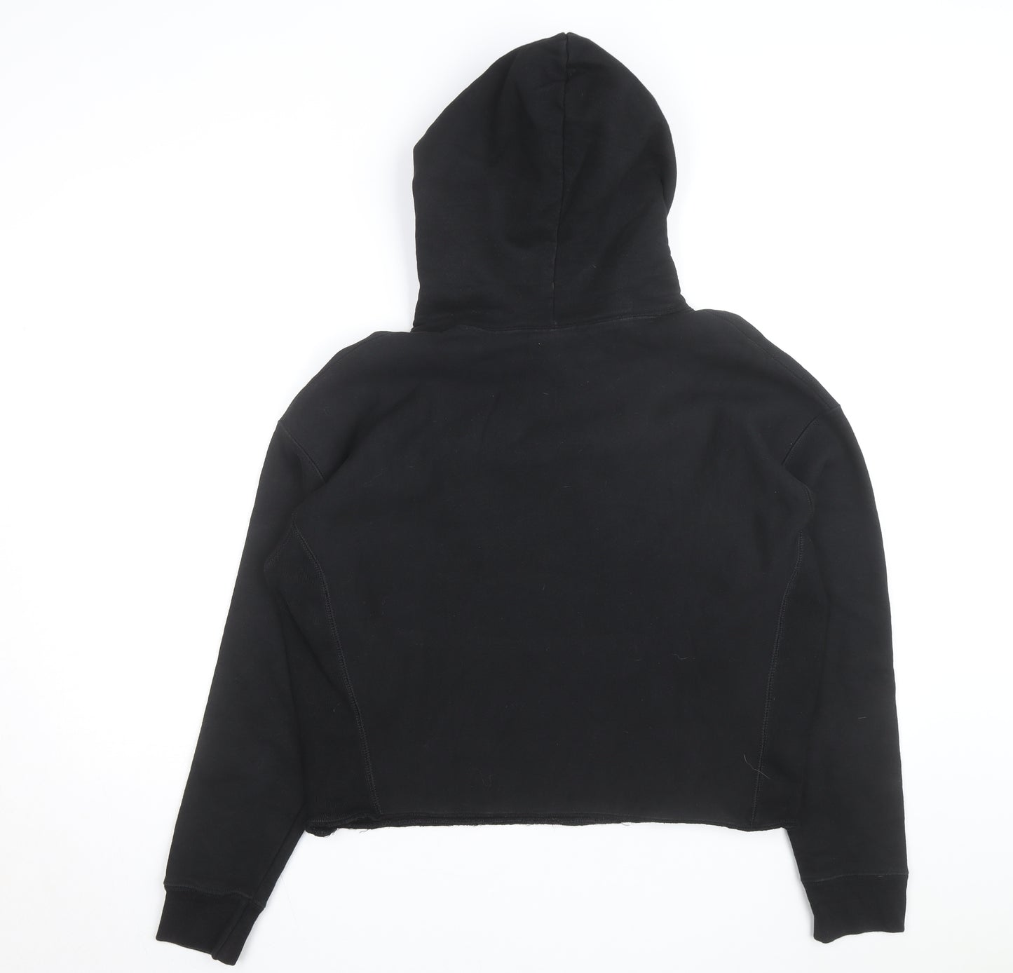 Champion Girls Black Reverse Weave Pullover Hoodie L Logo Fleece