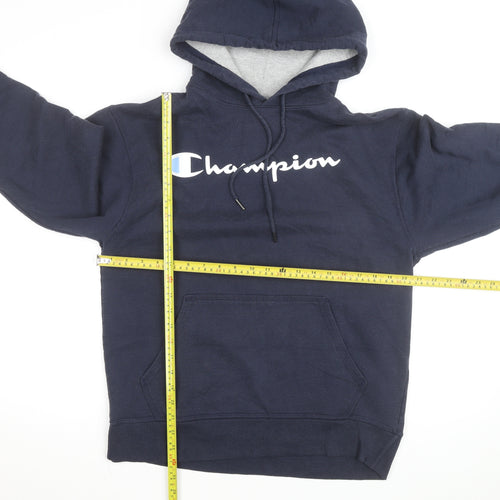 Champion Men's Blue Pullover Hoodie M Regular Fit Fleece