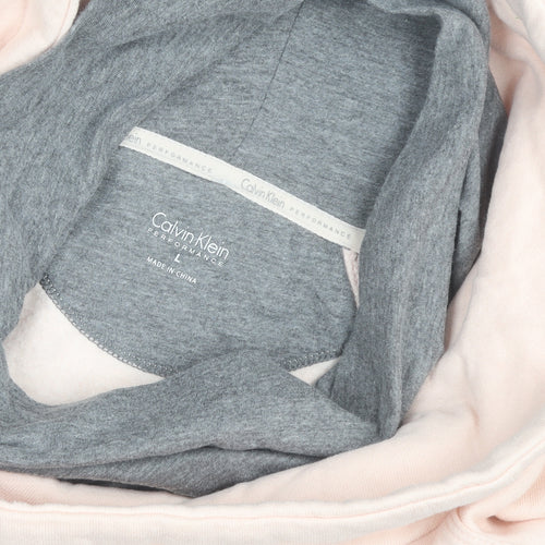 Calvin Klein Performance Womens Beige L Pullover Hoodie