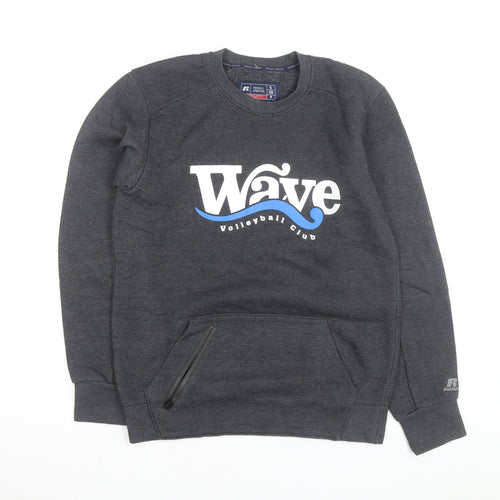 Russell Athletic Men's Grey Small Sweatshirt Wave Volleyball Pullover