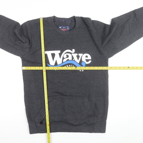 Russell Athletic Men's Grey Small Sweatshirt Wave Volleyball Pullover