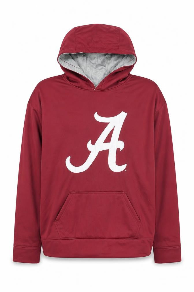 Front view of Cover One Apparel Men’s Red L Pullover Hoodie with Logo