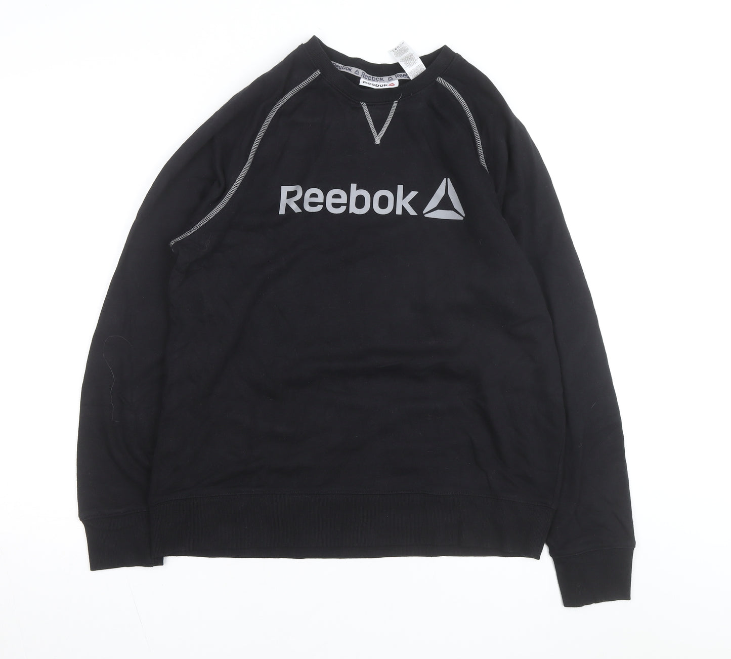 Reebok Men's Black Medium Pullover Sweatshirt Crew Neck Sportswear