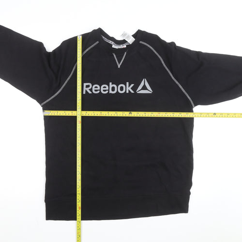 Reebok Men's Black Medium Pullover Sweatshirt Crew Neck Sportswear