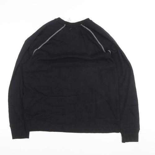 Reebok Men's Black Medium Pullover Sweatshirt Crew Neck Sportswear