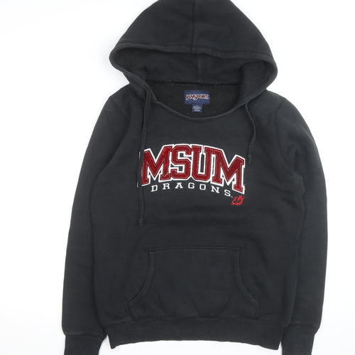 Jansport Mens Black L Pullover Hoodie MSUM Dragons Graphic Fleece