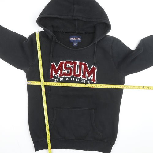 Jansport Mens Black L Pullover Hoodie MSUM Dragons Graphic Fleece