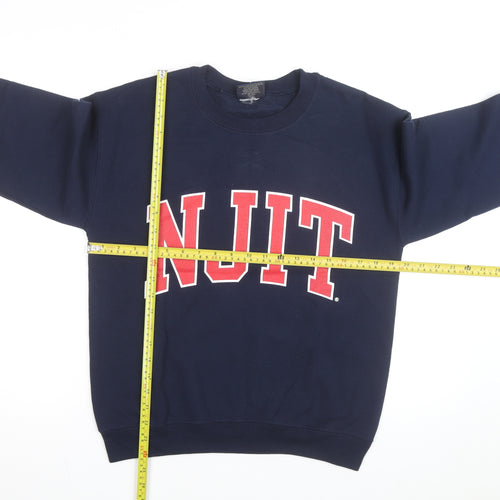 MV Sport Men's Blue NJIT Logo Crew Neck Sweatshirt Size S