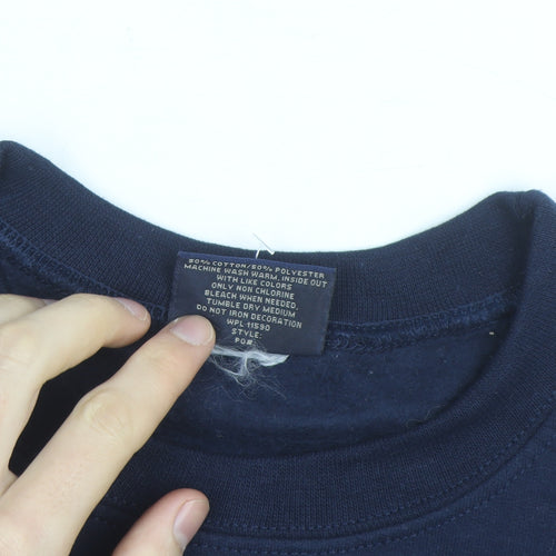 MV Sport Men's Blue NJIT Logo Crew Neck Sweatshirt Size S
