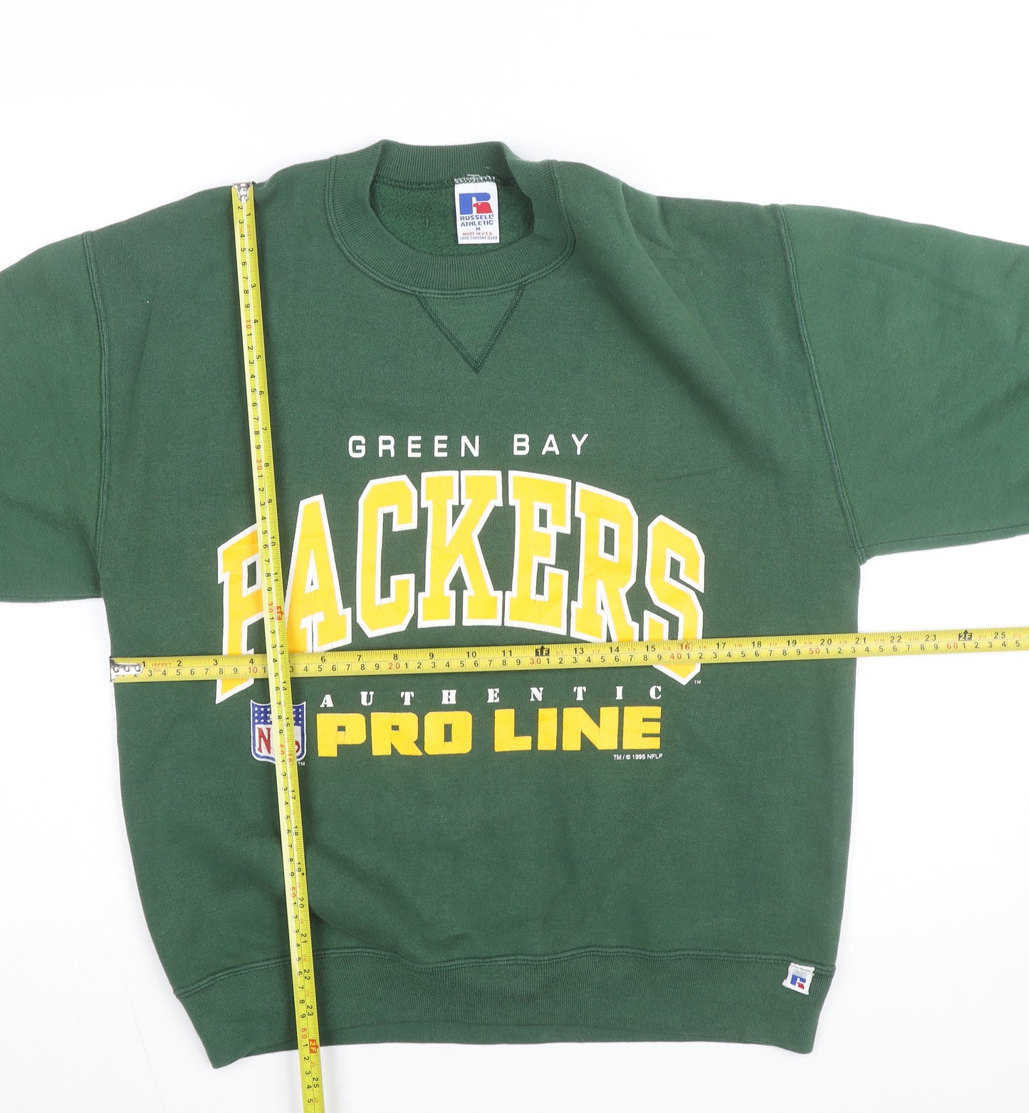 Russell Athletic Men's Green Packers Sweatshirt Medium Pullover Crew Neck