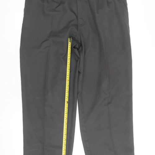 Dunlop Men’s Black 36” Regular Fit Pleated Dress Trousers