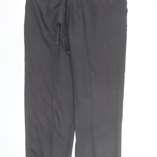 Dunlop Men’s Black 36” Regular Fit Pleated Dress Trousers