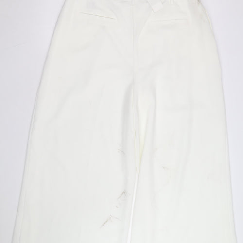 Marks and Spencer Women’s Ivory Wide-Leg Trousers Size 18