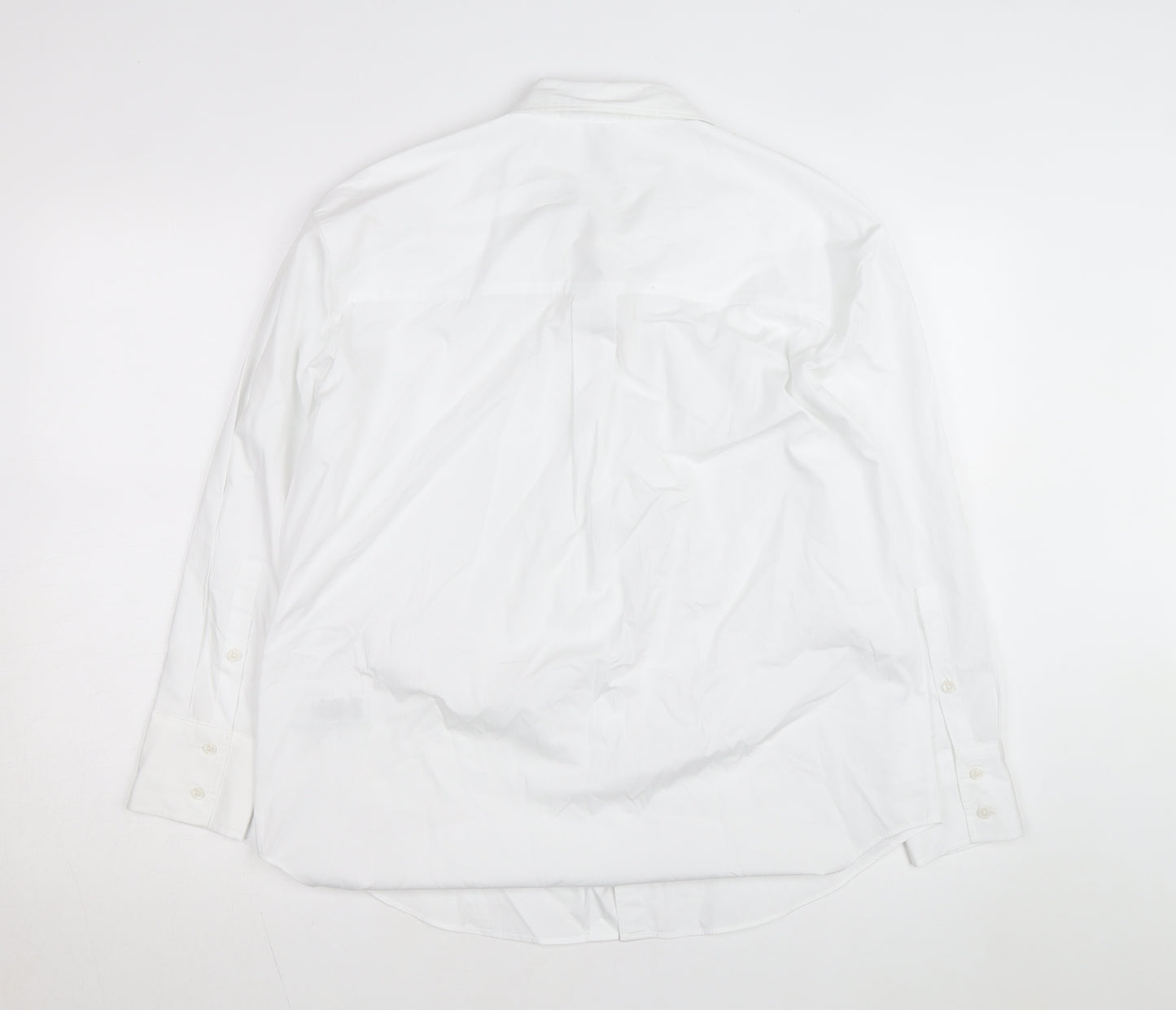 Marks and Spencer Men's White Regular Fit Long Sleeve Cotton Shirt Size 15