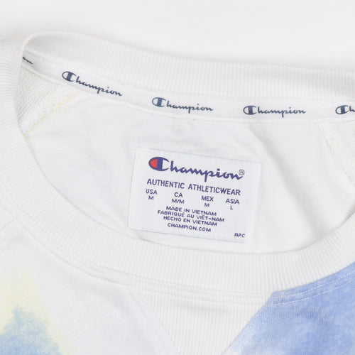 Champion Women's Blue Tie Dye Pullover Sweatshirt Size L