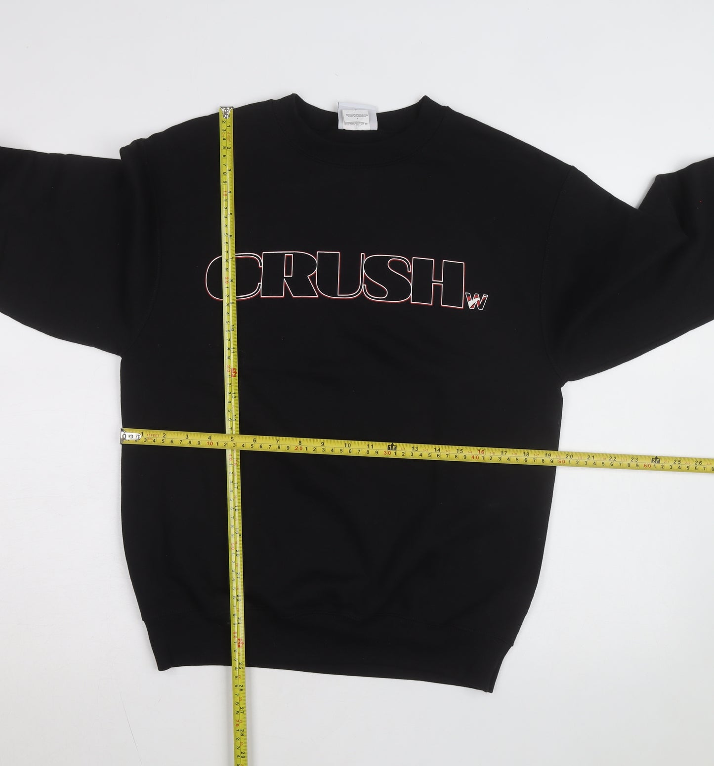 Champion Men's Black Pullover Sweatshirt L Crew Neck Graphic Print