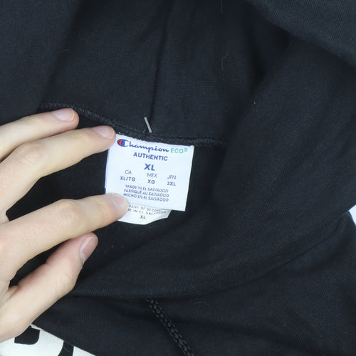 Champion Men's Black Bedford Baseball XL Pullover Hoodie