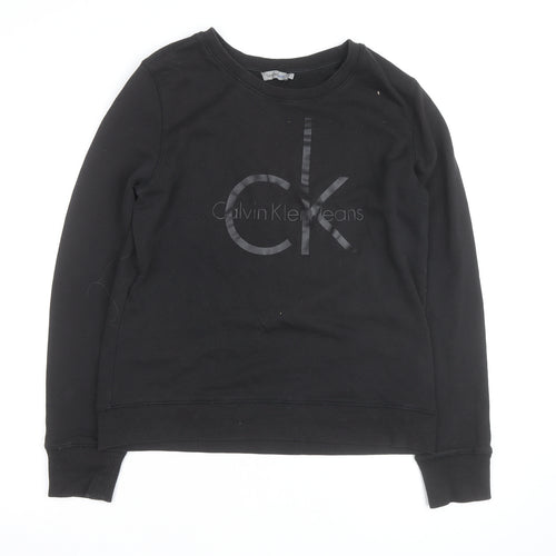 Calvin Klein Jeans Men's Black Logo Crew Neck Sweatshirt L