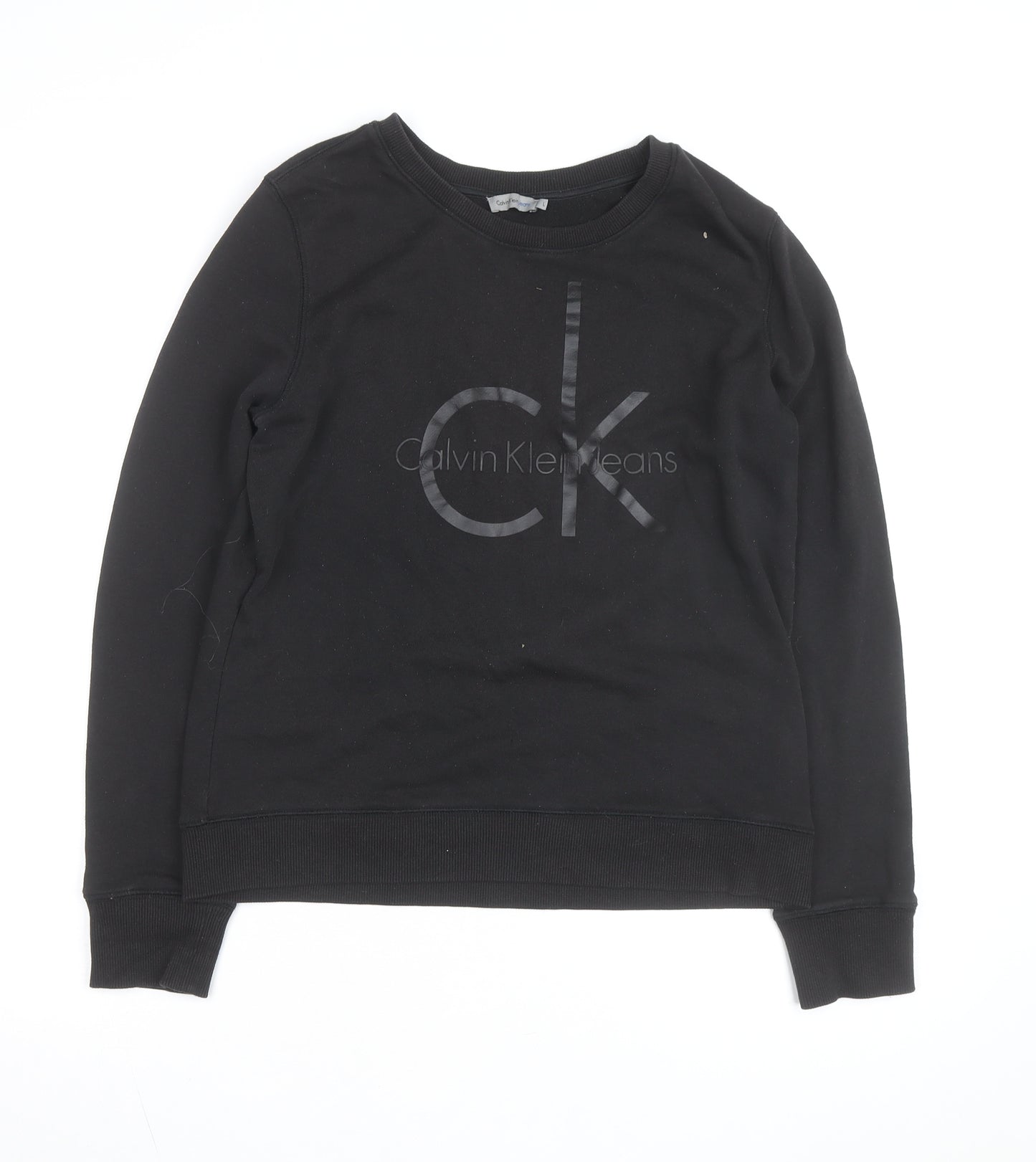 Calvin Klein Jeans Men's Black Logo Crew Neck Sweatshirt L