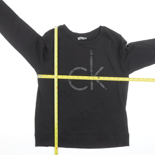 Calvin Klein Jeans Men's Black Logo Crew Neck Sweatshirt L