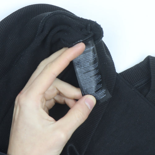 Calvin Klein Jeans Men's Black Logo Crew Neck Sweatshirt L