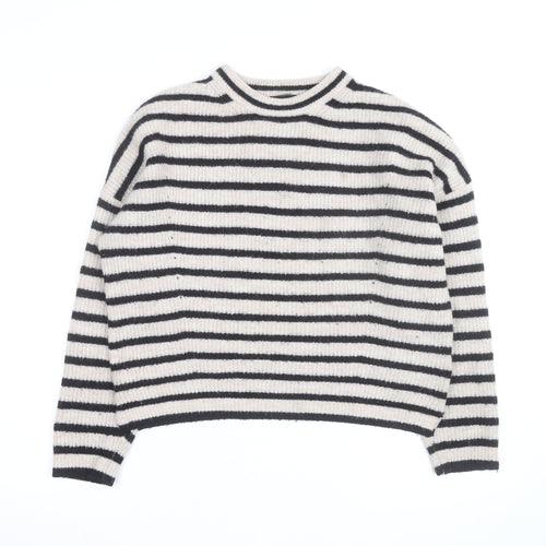 Whistles Women’s Multicoloured Striped Wool Blend Pullover Jumper XS