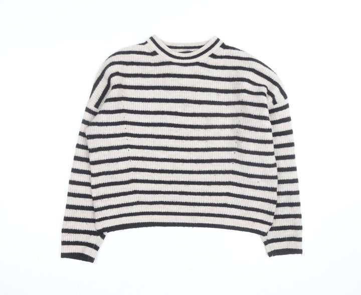 Whistles Women’s Multicoloured Striped Wool Blend Pullover Jumper XS