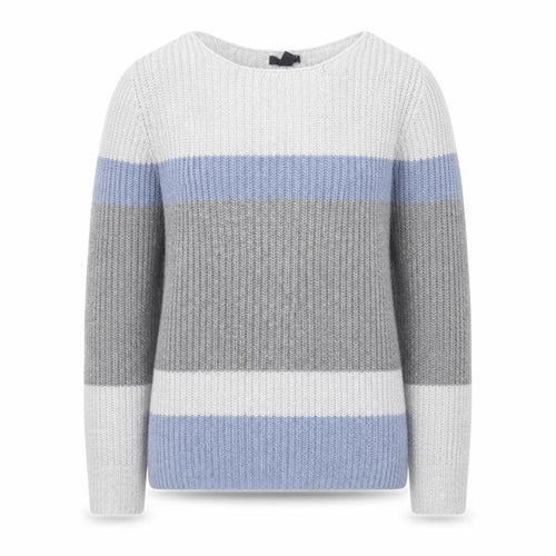 Gap Men’s Grey Striped Chunky Knit Cotton Pullover Jumper Size S