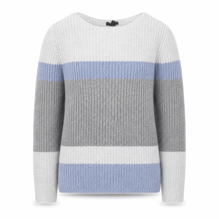 Gap Men’s Grey Striped Chunky Knit Cotton Pullover Jumper Size S