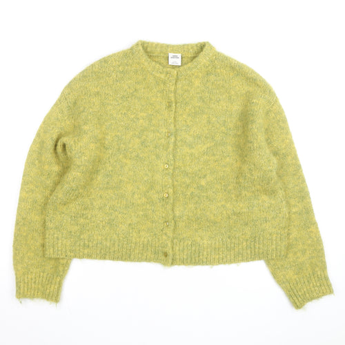 Urban Outfitters Women’s Green Wool Blend Cardigan M Relaxed Fit Knit