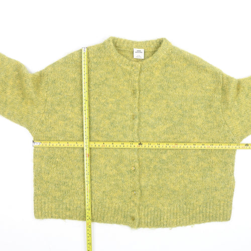 Urban Outfitters Women’s Green Wool Blend Cardigan M Relaxed Fit Knit