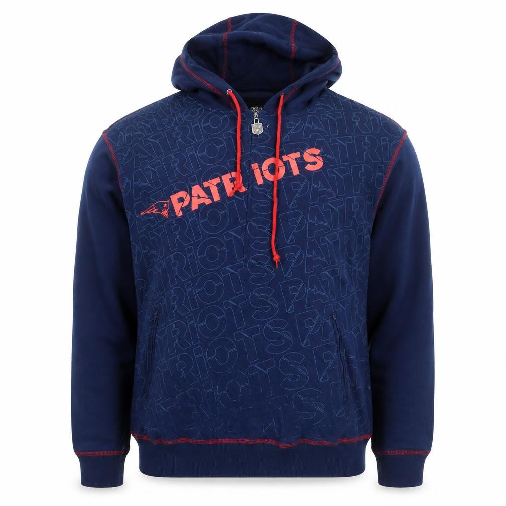 Front view of NFL Pro Line Men's Blue Hoodie M Pullover Graphic Hooded Sweatshirt